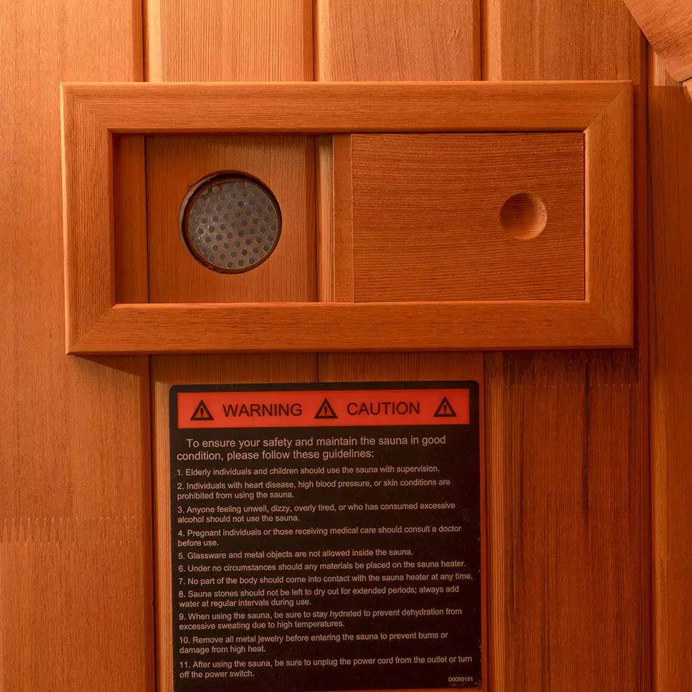 Revel Edenview - 4 Person Traditional Cedar Barrel Sauna - Image 17