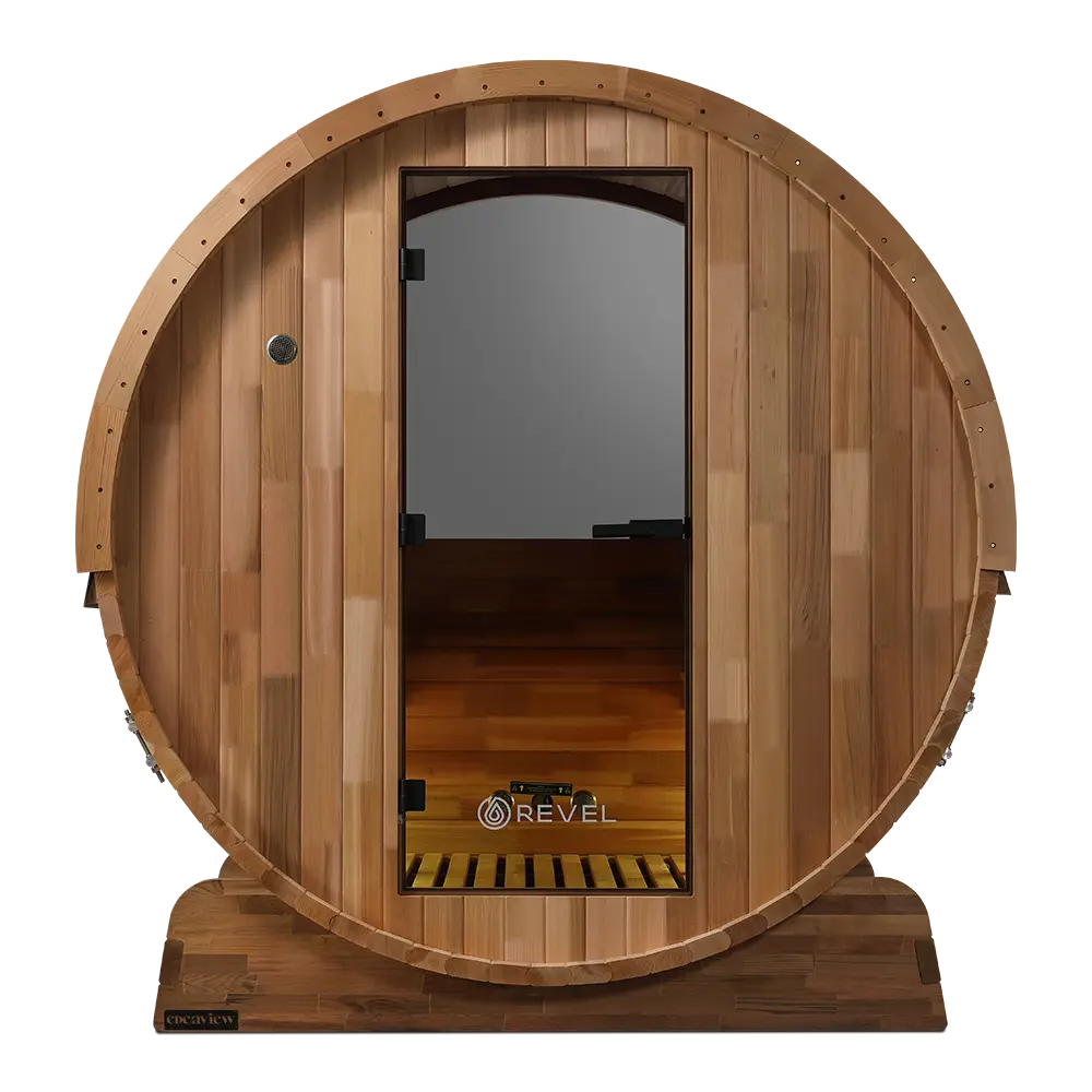 Revel Edenview - 4 Person Traditional Cedar Barrel Sauna - Image 25