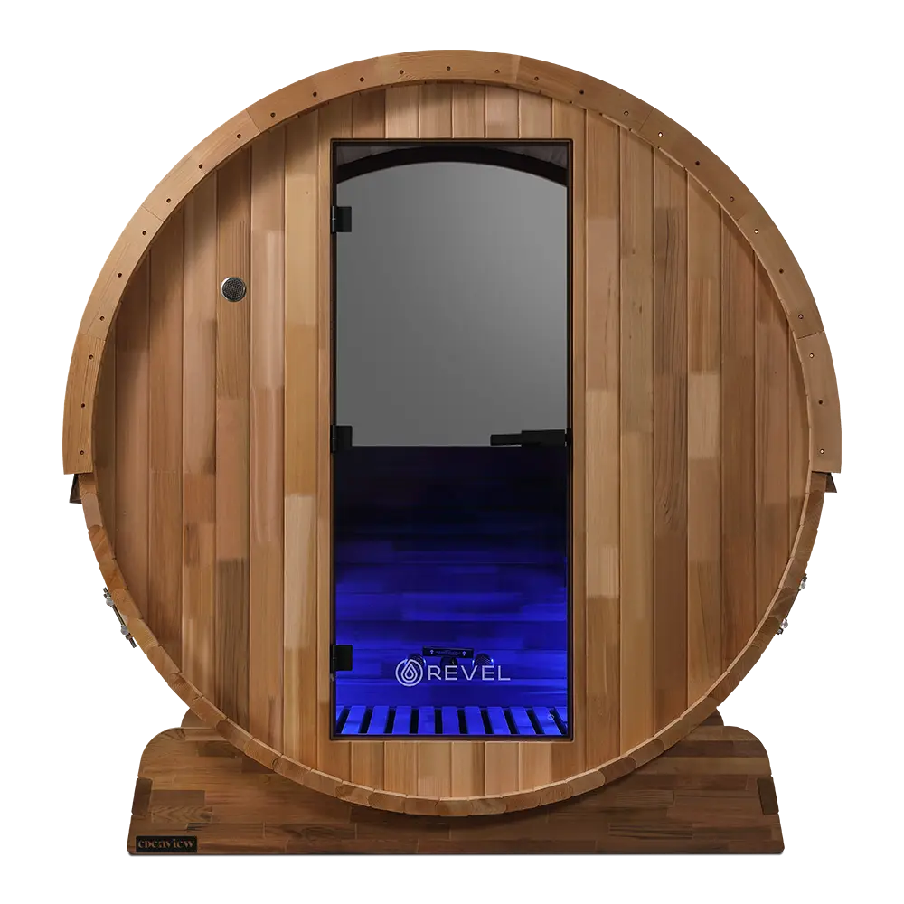 Revel Edenview - 4 Person Traditional Cedar Barrel Sauna - Image 26