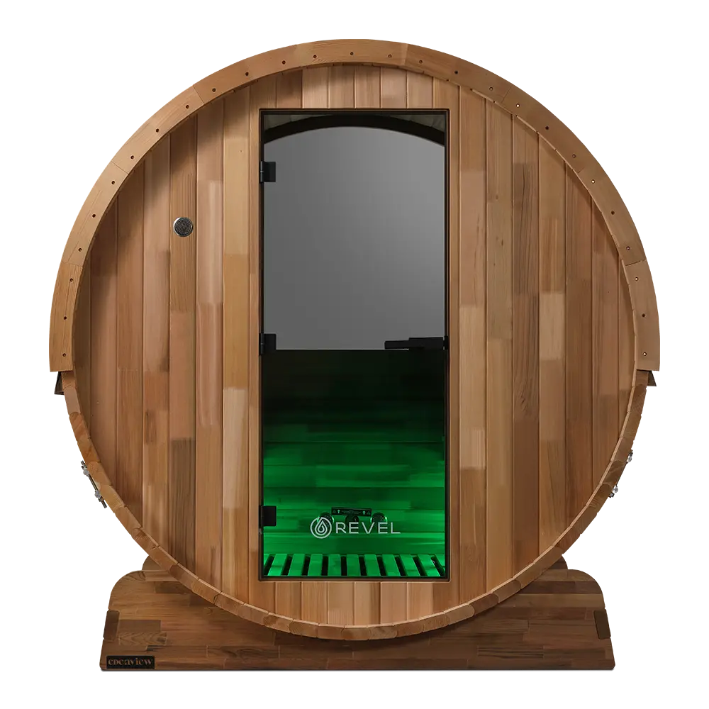 Revel Edenview - 4 Person Traditional Cedar Barrel Sauna - Image 27