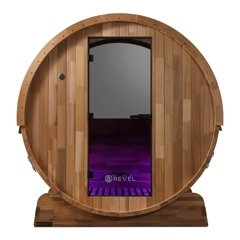 Revel Edenview - 4 Person Traditional Cedar Barrel Sauna - Image 28