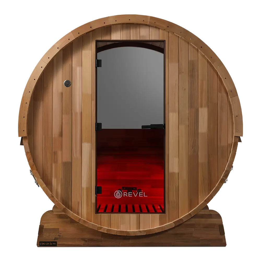 Revel Edenview - 4 Person Traditional Cedar Barrel Sauna - Image 29