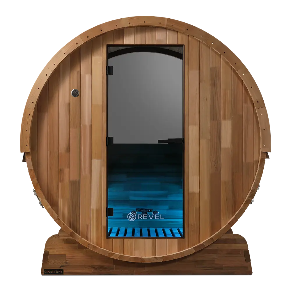 Revel Edenview - 4 Person Traditional Cedar Barrel Sauna - Image 31