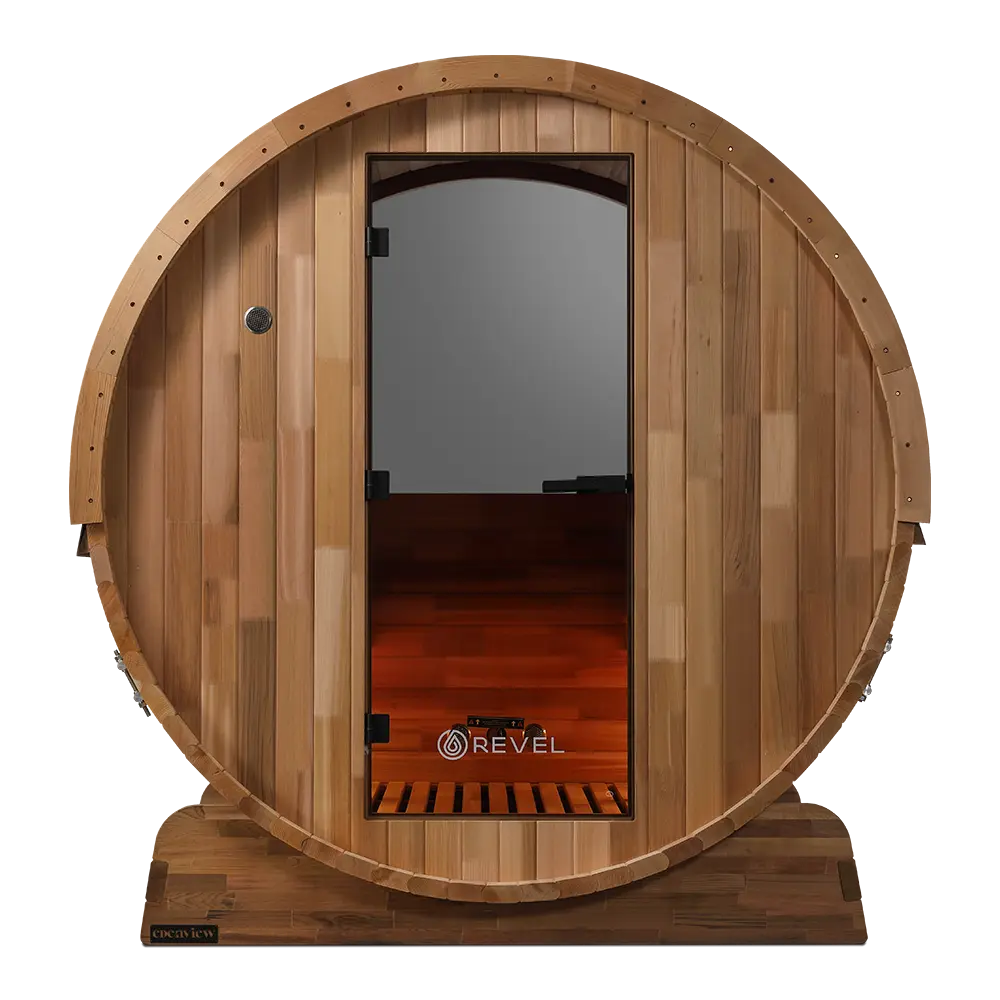 Revel Edenview - 4 Person Traditional Cedar Barrel Sauna - Image 33