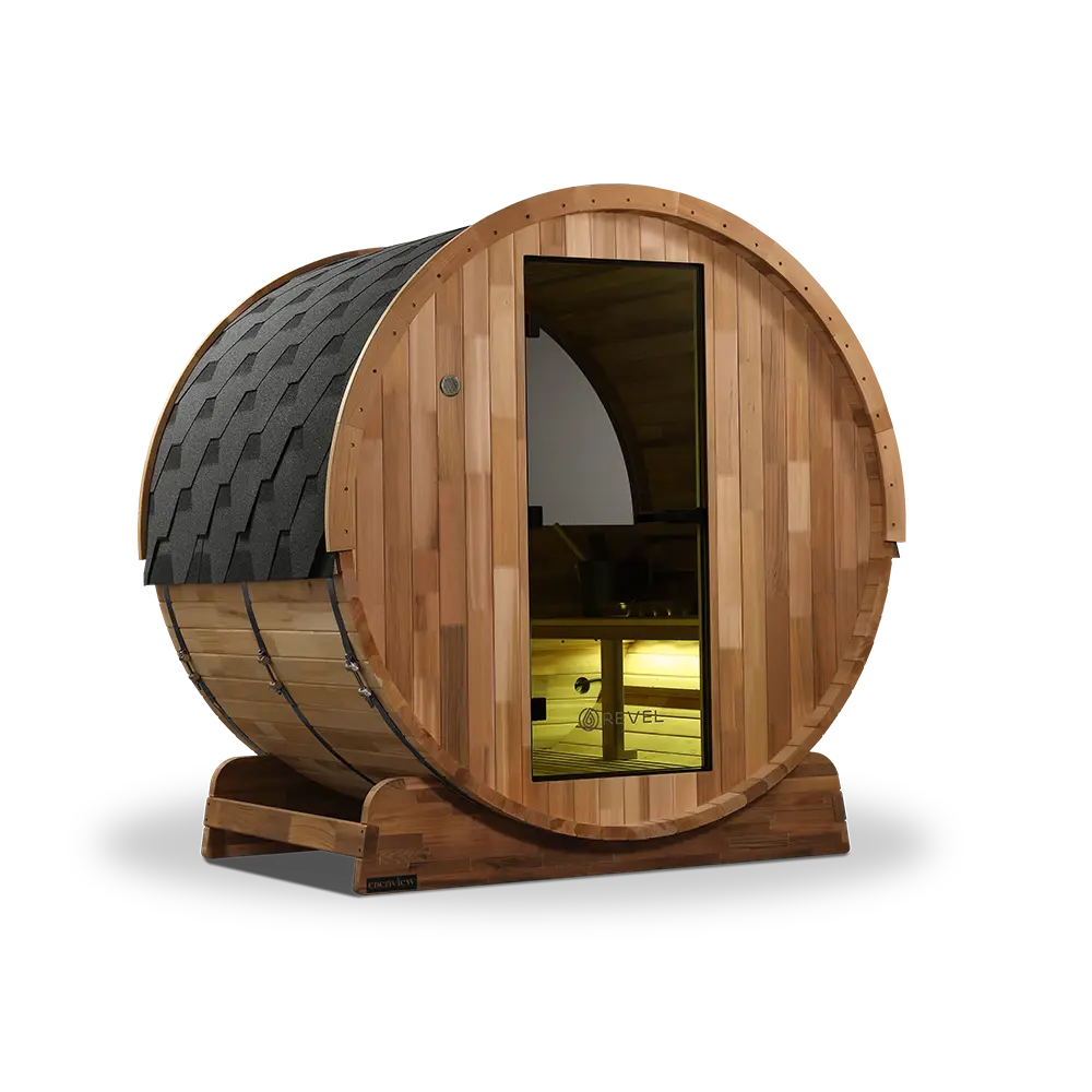 Revel Edenview - 4 Person Traditional Cedar Barrel Sauna - Image 34