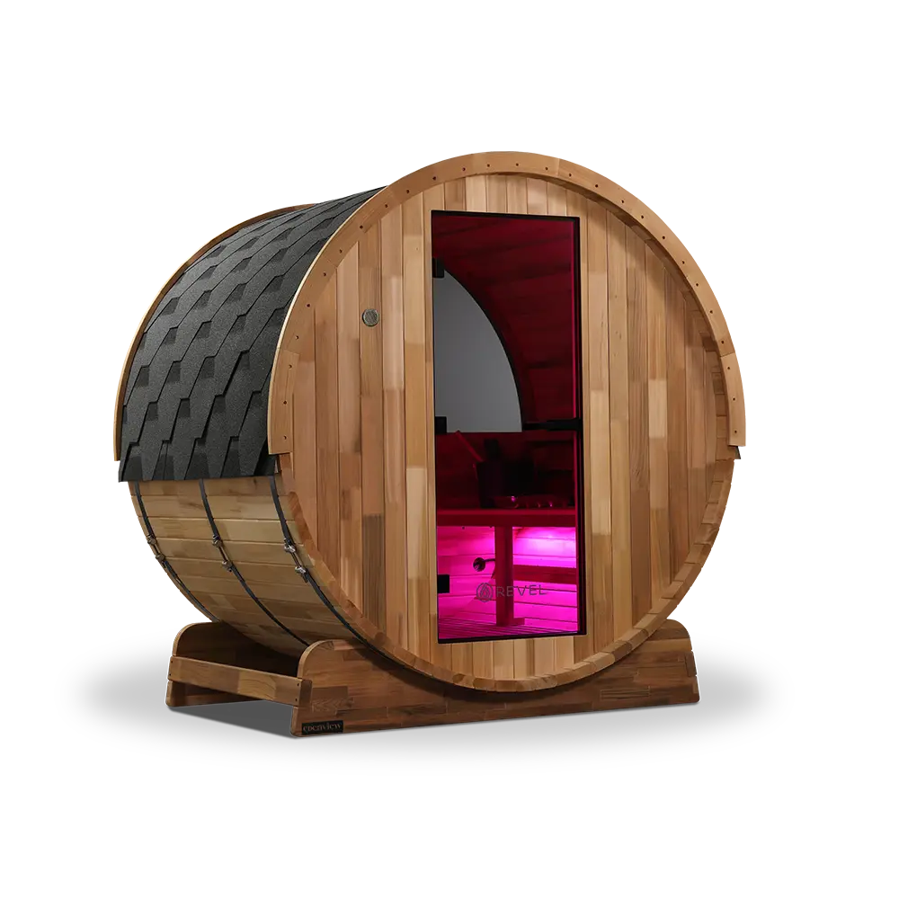 Revel Edenview - 4 Person Traditional Cedar Barrel Sauna - Image 35