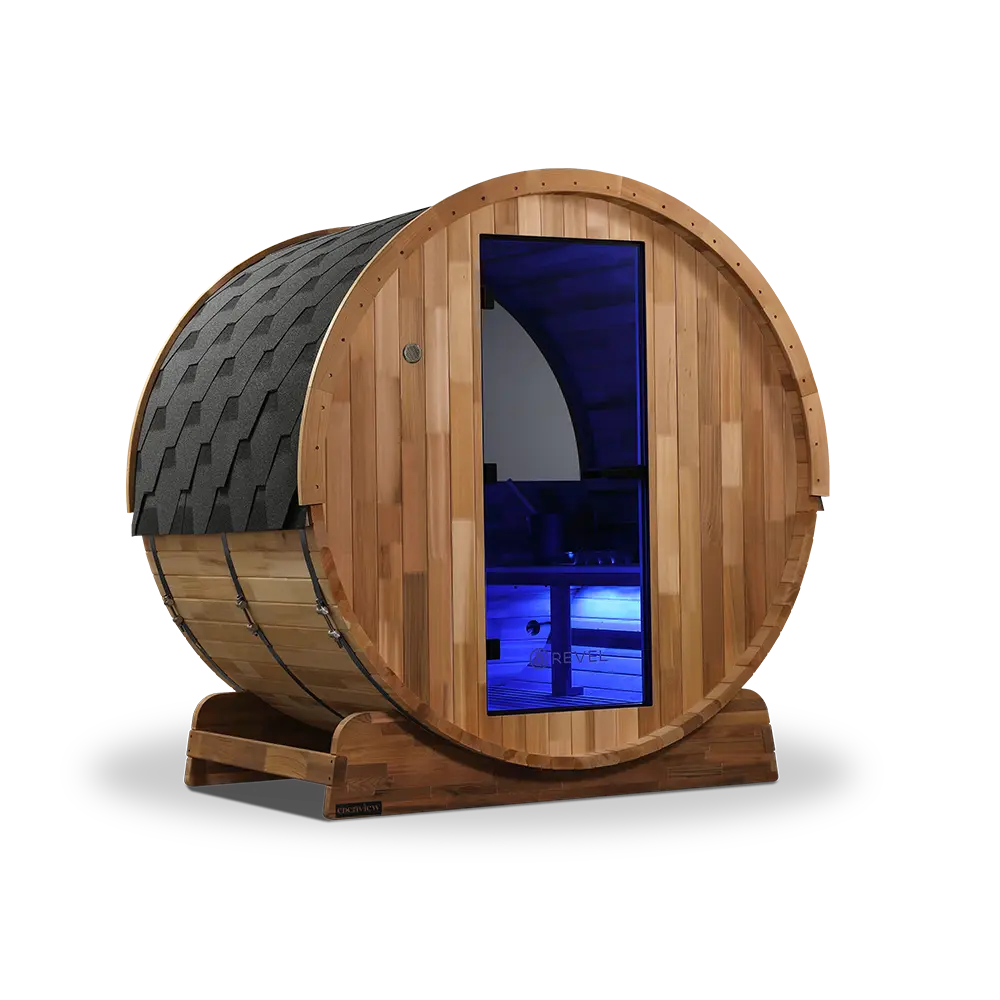 Revel Edenview - 4 Person Traditional Cedar Barrel Sauna - Image 36