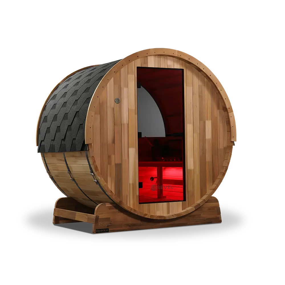 Revel Edenview - 4 Person Traditional Cedar Barrel Sauna - Image 37