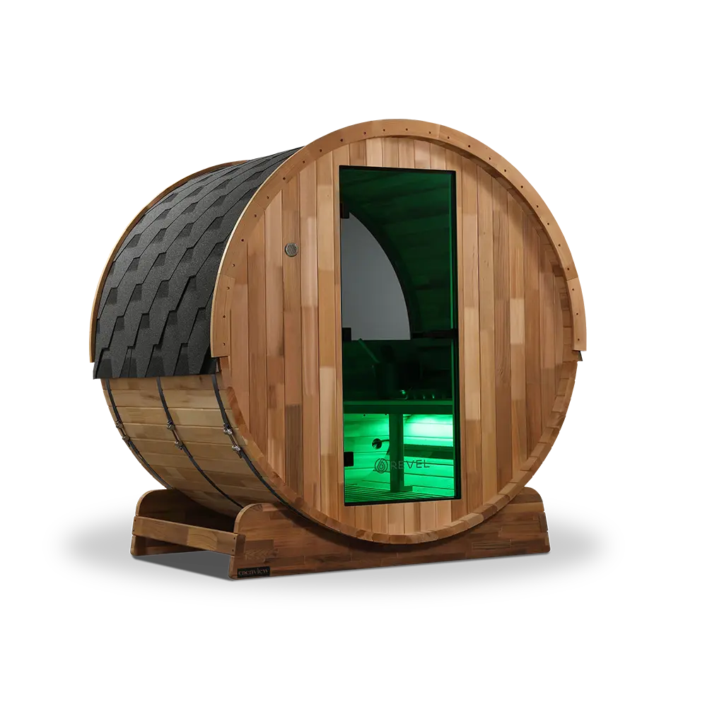 Revel Edenview - 4 Person Traditional Cedar Barrel Sauna - Image 38