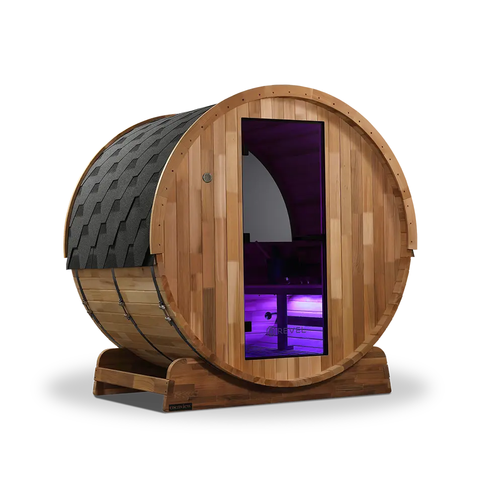 Revel Edenview - 4 Person Traditional Cedar Barrel Sauna - Image 39