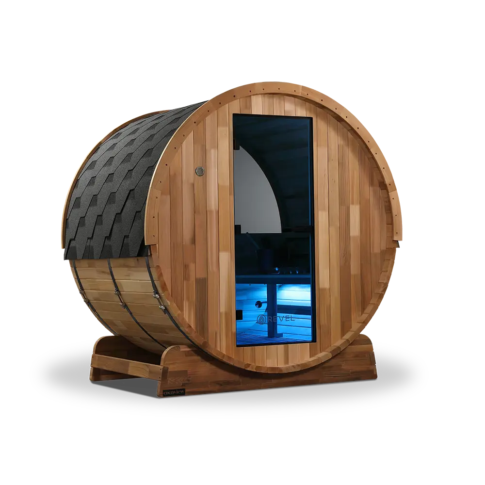 Revel Edenview - 4 Person Traditional Cedar Barrel Sauna - Image 40