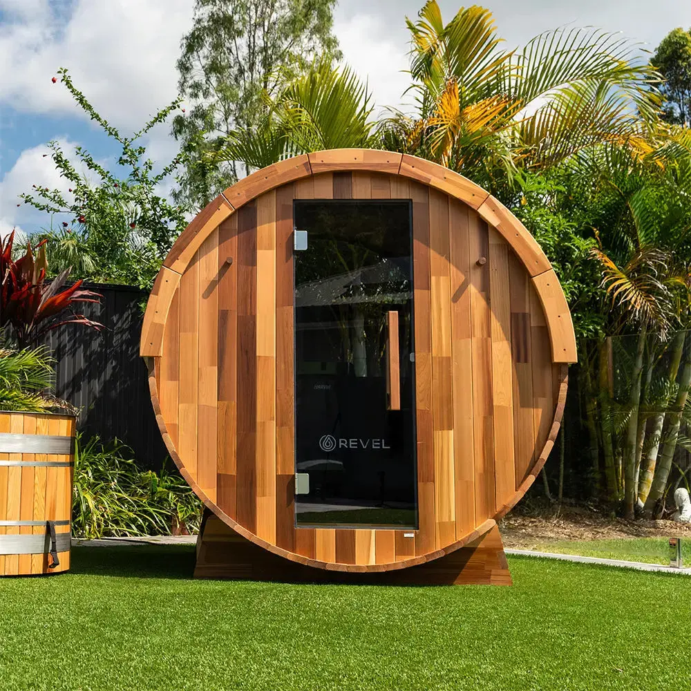 Revel Edenview - 4 Person Traditional Cedar Barrel Sauna - Image 5