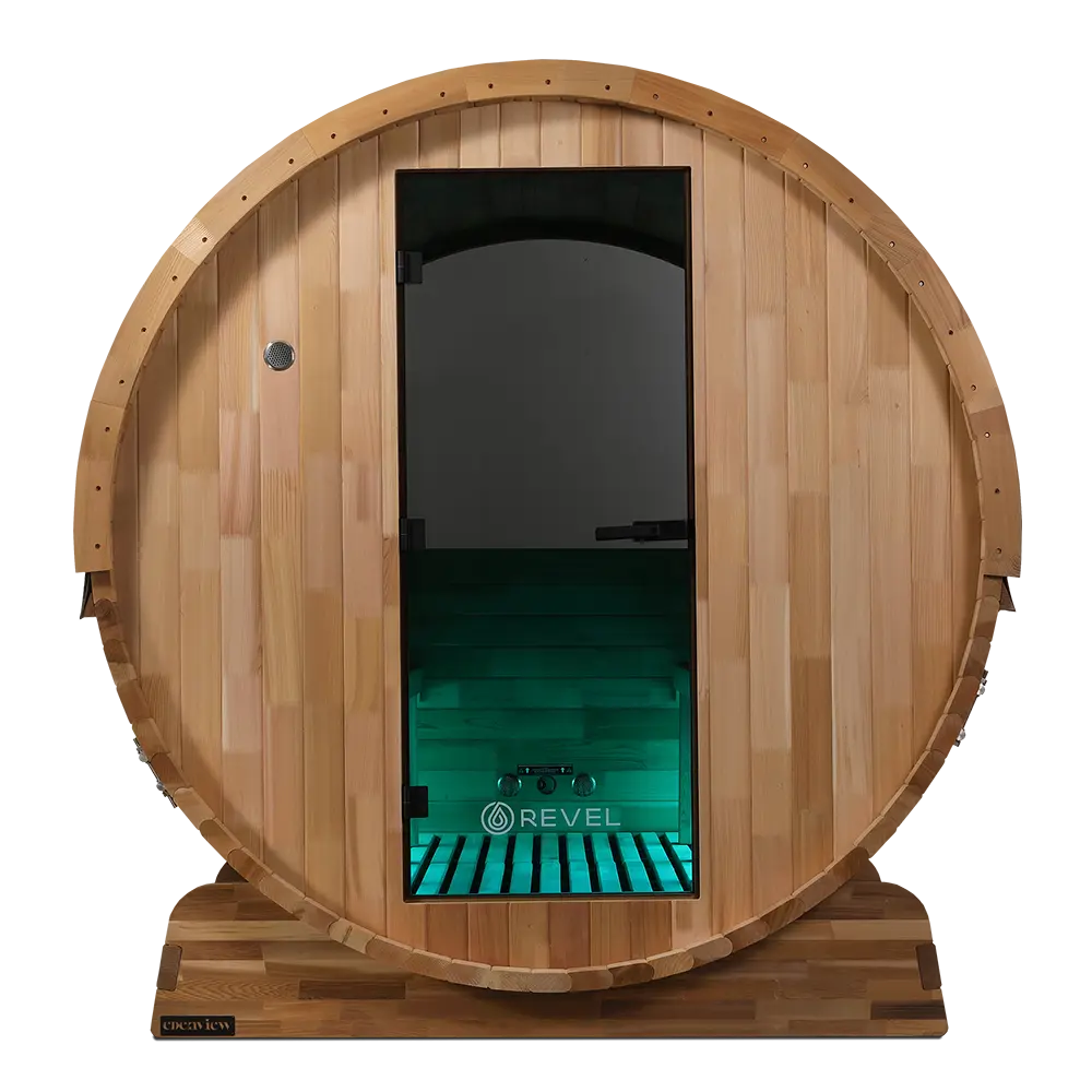 Revel Edenview - 8 Person Traditional Cedar Barrel Sauna - Image 26