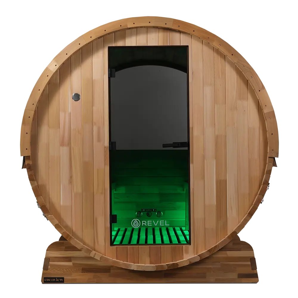 Revel Edenview - 8 Person Traditional Cedar Barrel Sauna - Image 28