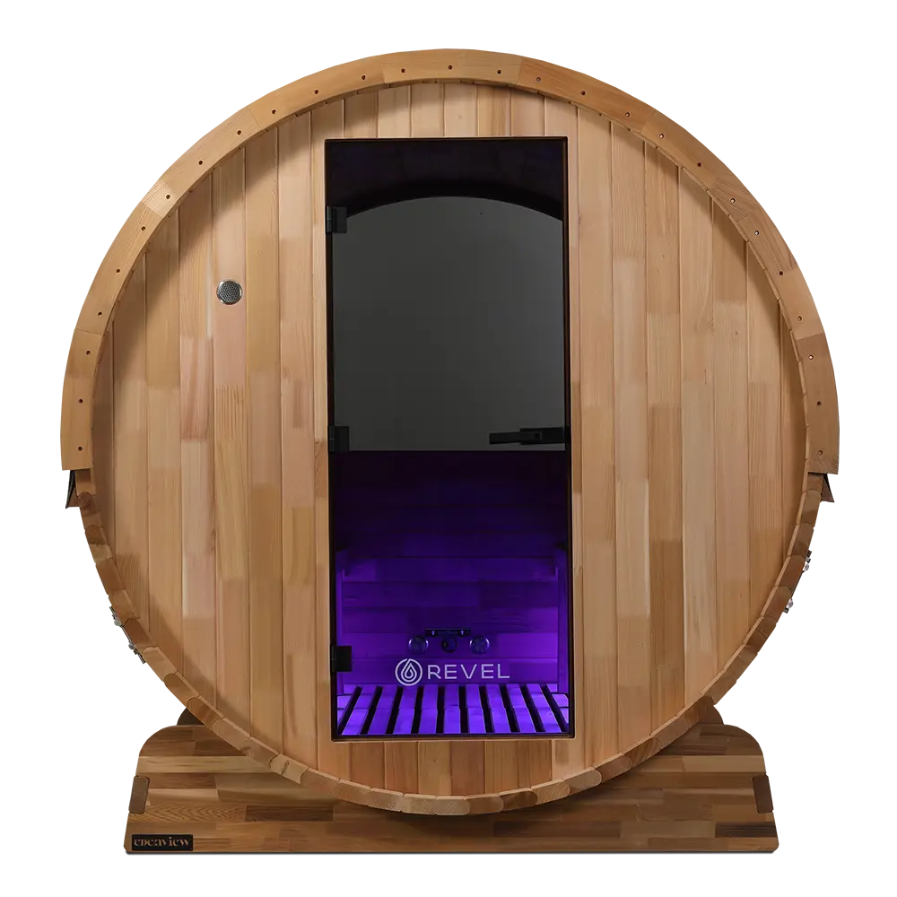 Revel Edenview - 8 Person Traditional Cedar Barrel Sauna - Image 29