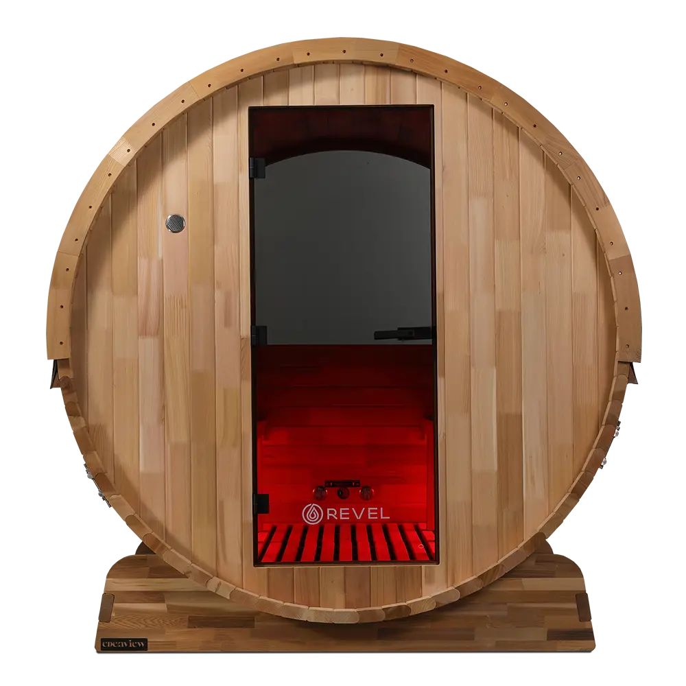 Revel Edenview - 8 Person Traditional Cedar Barrel Sauna - Image 30