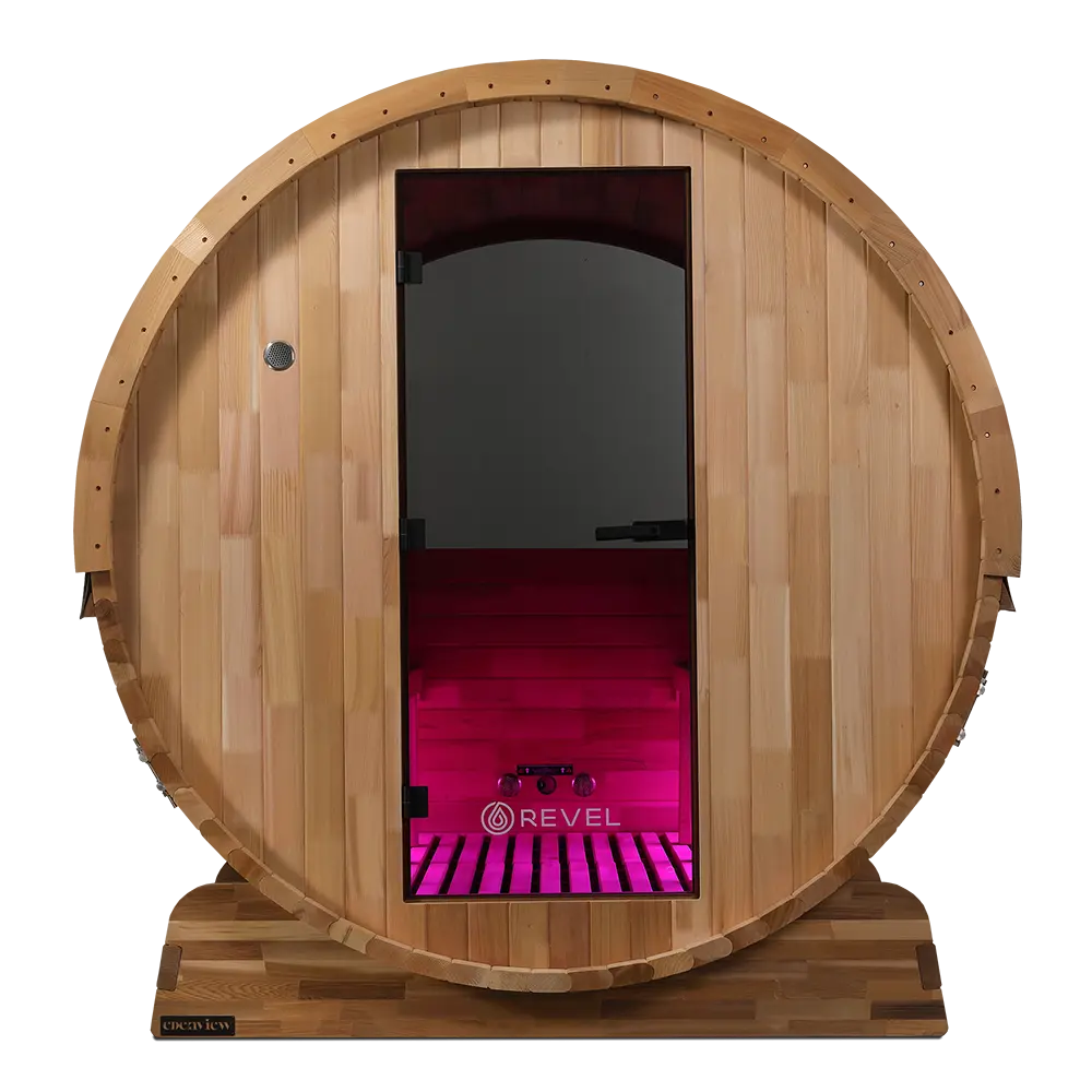 Revel Edenview - 8 Person Traditional Cedar Barrel Sauna - Image 32