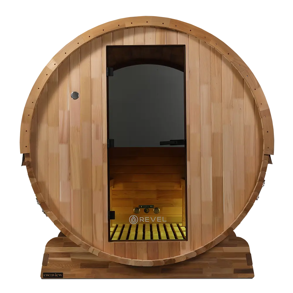 Revel Edenview - 8 Person Traditional Cedar Barrel Sauna - Image 33