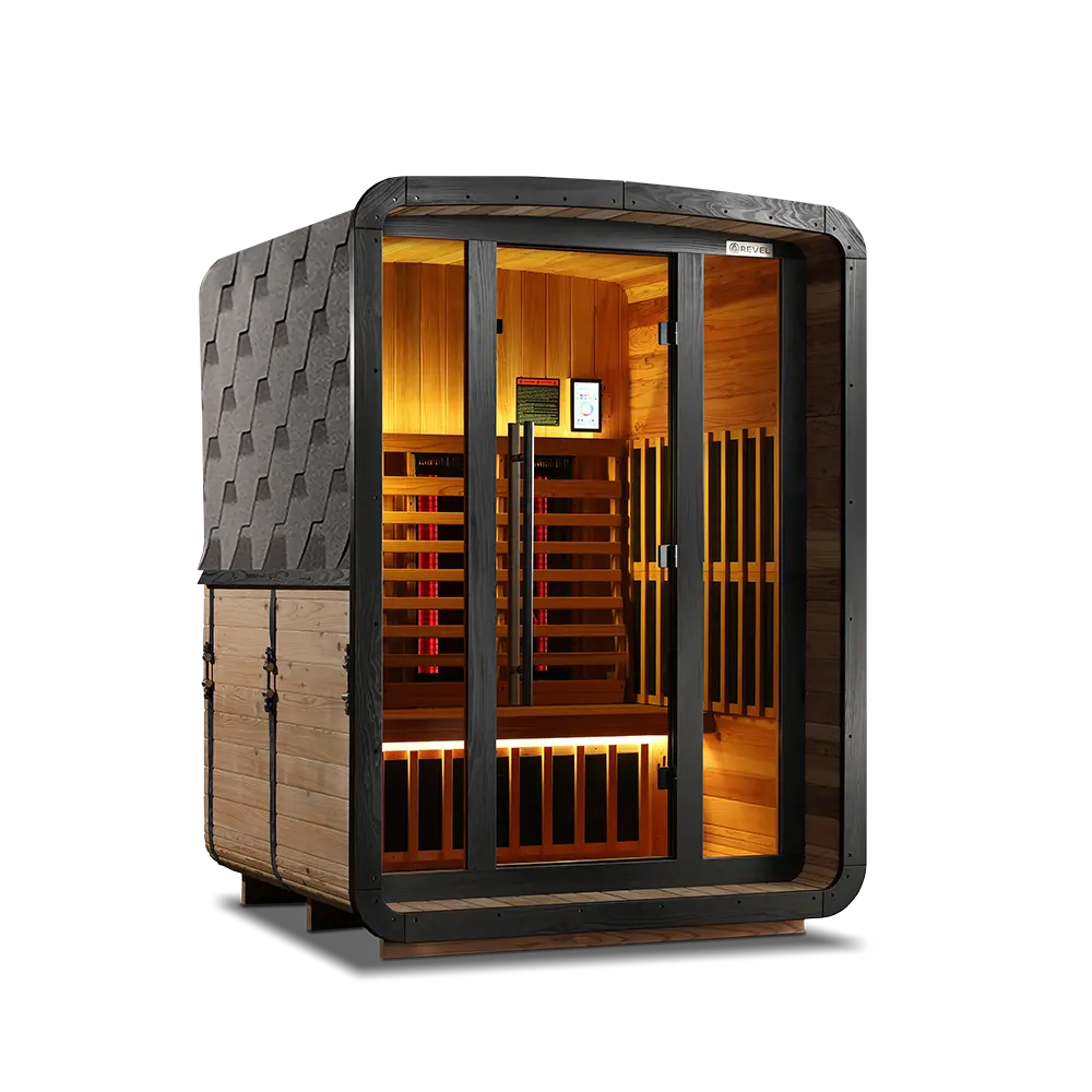 Revel Luna 3P Infrared Cabin Sauna with Glacier Solo Ice Bath and 1HP Chiller - Image 20