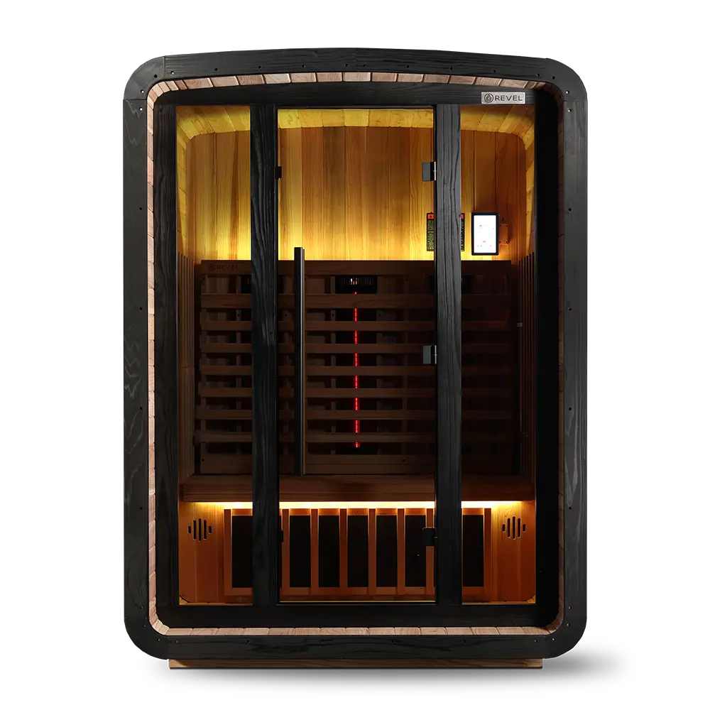 Revel Luna 3P Infrared Cabin Sauna with Glacier Solo Ice Bath and 1HP Chiller - Image 21