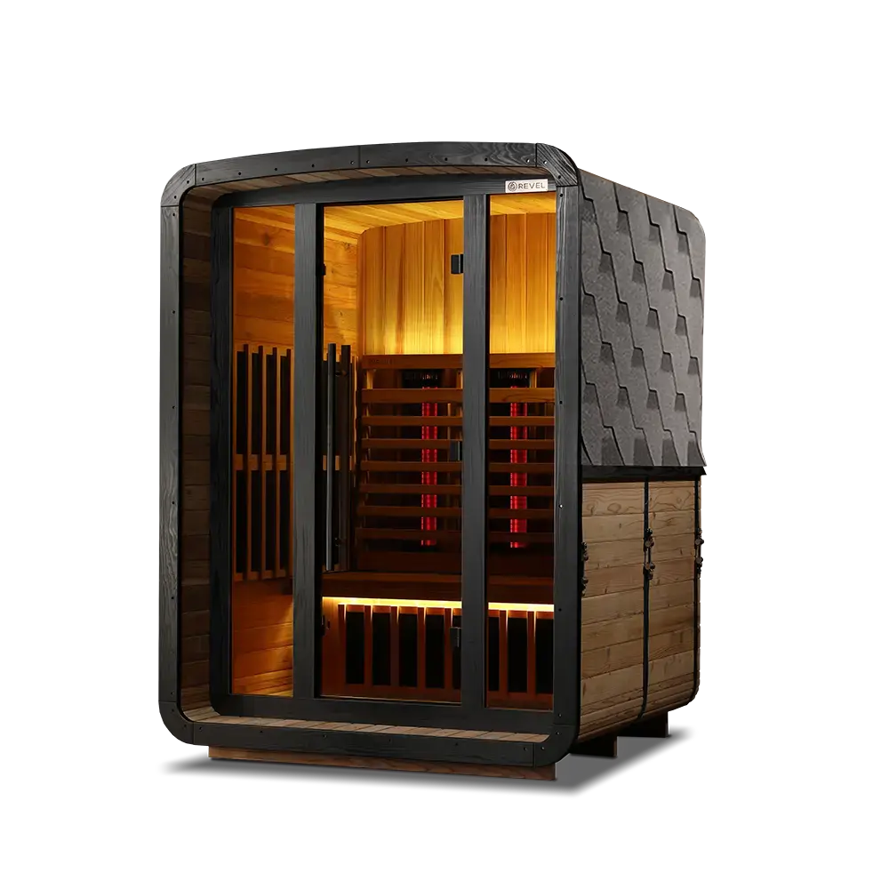 Revel Luna 3P Infrared Cabin Sauna with Glacier Solo Ice Bath and 1HP Chiller - Image 22
