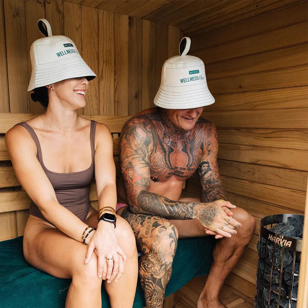 Revel Tuuli - Premium Sauna Hat - 100% Wool Heat Shield - White - Image 10