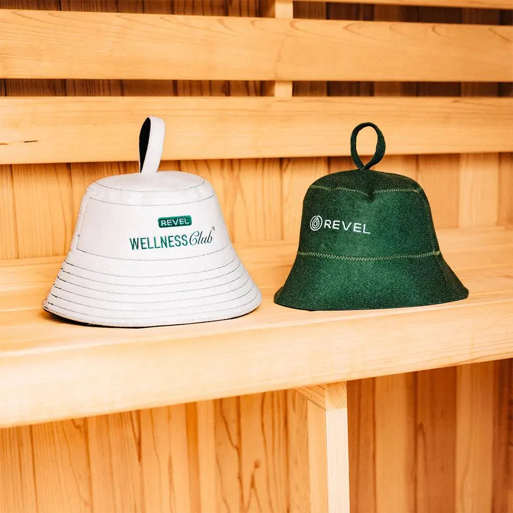 Revel Tuuli - Premium Sauna Hat - 100% Wool Heat Shield - White - Image 11