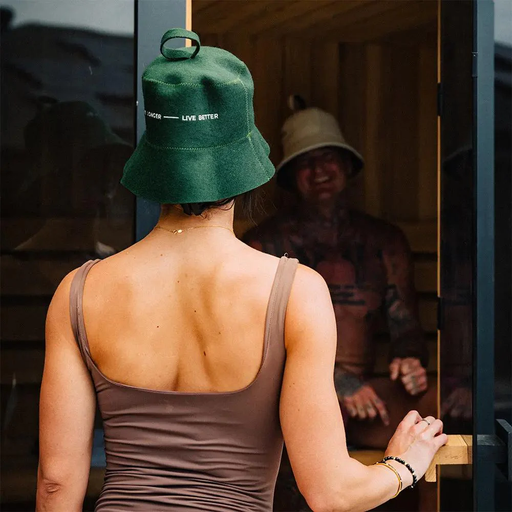 Revel Tuuli - Premium Sauna Hat - 100% Wool Heat Shield - White - Image 7
