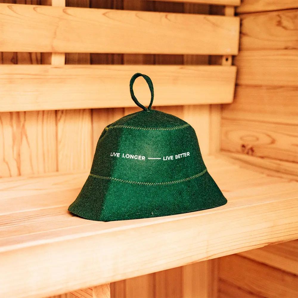 Revel Tuuli - Sauna Hat - 100% Wool Heat Shield - Green - Image 10